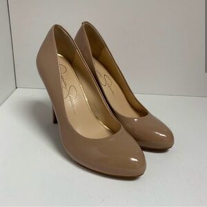 Sz 6.5 Jessica Simpson Tan Patent Leather Heel